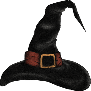 Textued Moody Halloween Witch Hat
